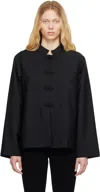 Rohe Black Toggle Jacket In 001_308 Black