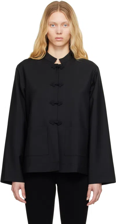 Rohe Black Toggle Jacket In 001_308 Black