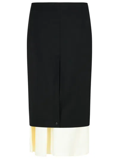 Rohe Black Virgin Wool Blend Skirt