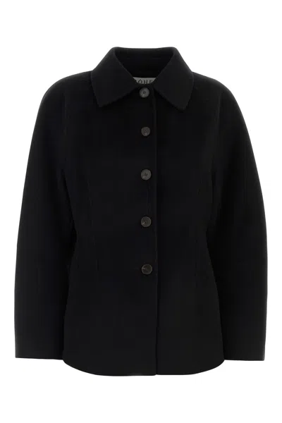 Rohe Black Wool Blend Coat