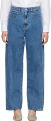 Rohe Baggy Denim Jeans In 466_415 Mid Denim Bl