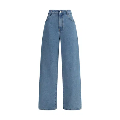 Rohe Blue Cotton Relaxed Fit Jeans