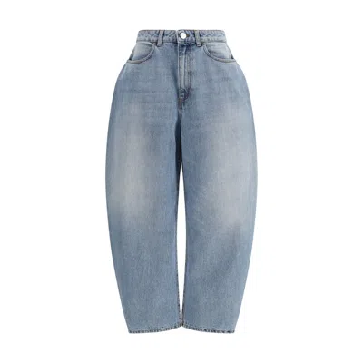 Rohe Blue Cotton Straight-leg Jeans