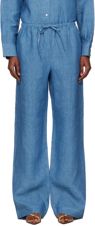 Rohe Blue Relaxed Fit Trousers