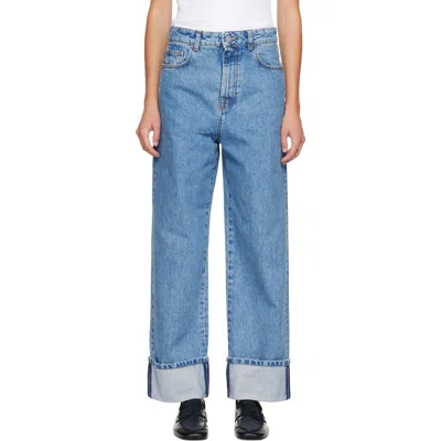 Rohe Blue Rixt Turn-up Baggy Jeans