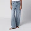 Rohe Bruun Low-rise Wide-leg Jeans In Blue