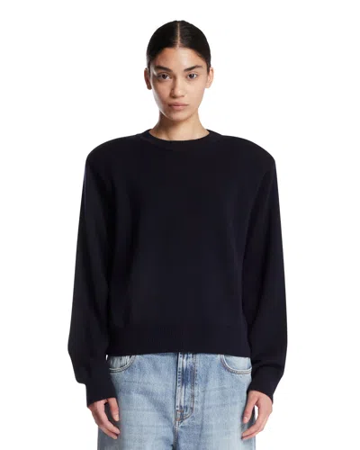 Rohe Blue Wool Crewneck Sweater In Blue Blu   #03326c