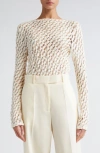 ROHE BOATNECK COTTON BLEND LACE TOP