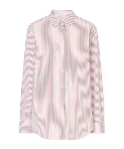 Rohe Boss Striped Cotton-poplin Shirt In Animal Print
