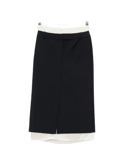 Rohe Boxer-detailed Layered Skirt In Black