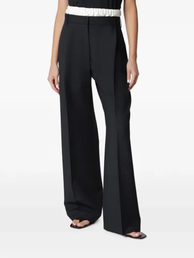 Rohe Boxer-detailed Pleated Trousers In Blue