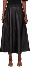 Rohe Róhe Midi Leather Skirt In Black