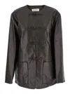 Rohe Brown Jacket With Front Toggle Closure In Leather Woman In Gray