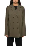 Rohe Brown Notched Lapel Blazer In Brown