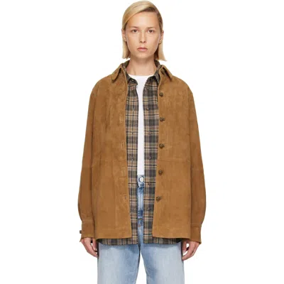 Rohe Brown Suede Pankou Overshirt
