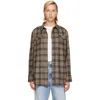 Rohe Check-patterned Pocket Shirt In Brown