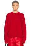 Rohe Brushed Wool Crewneck Sweater In Red
