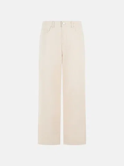 Rohe 'bruun' Baggy Jeans In Cream Cotton