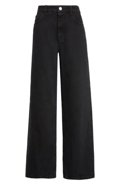Rohe Róhe Bruun Baggy Wide Leg Jeans In Black