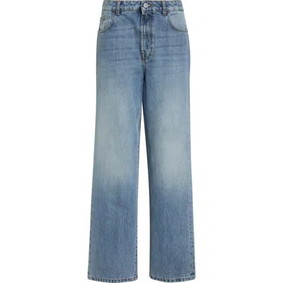 Rohe Róhe Bruun Baggy Wide Leg Jeans In Blue