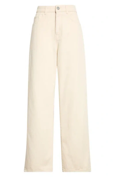 Rohe Róhe Bruun High Waist Baggy Wide Leg Jeans In Neutral