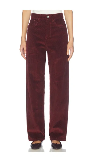 Rohe Bruun Signature Baggy Corduroy Trouser In Burgundy