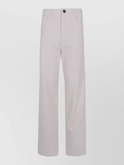 Rohe Bruun Signature High Waist Corduroy Trousers In Gray