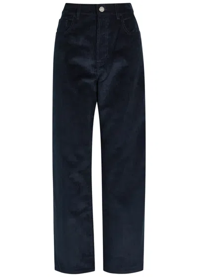 Rohe Bruun Wide-leg Corduroy Trousers In Black