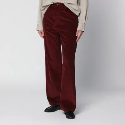 Rohe Loose-fitting Corduroy Trousers In Burgundy