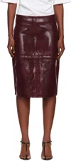 Rohe Paneled Snake-effect Patent-leather Midi Skirt In Black