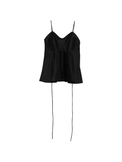 ROHE BUSTIER PEPLUM TOP