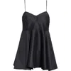 Rohe Paneled Duchesse-satin Peplum Bustier Top In Black