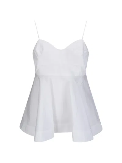 ROHE BUSTIER PEPLUM TOP