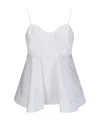 Rohe Optical White Peplum Bustier In White