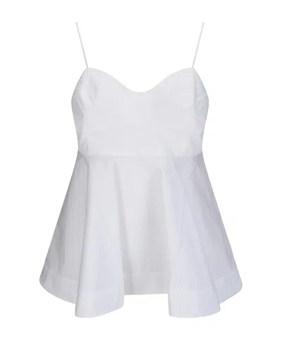ROHE RÓHE BUSTIER PEPLUM TOP