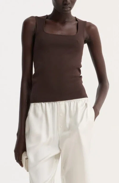 Rohe Róhe Bustier Shaped Sweater Tank In Brown