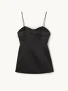 Rohe Paneled Duchesse-satin Peplum Bustier Top In Multi