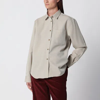 Rohe Butter-soft Wool & Silk Mini Shirt In Brown