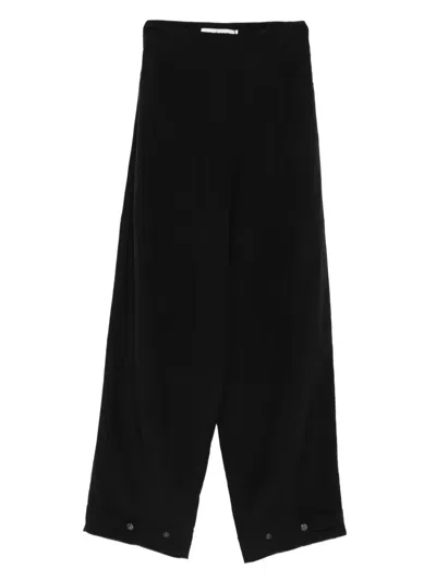 Rohe Button-cuffed Trousers In Black