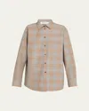 Rohe Button-front Check Shirt In Blue