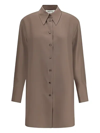 Rohe Button-front Silk Shirt In Neutral