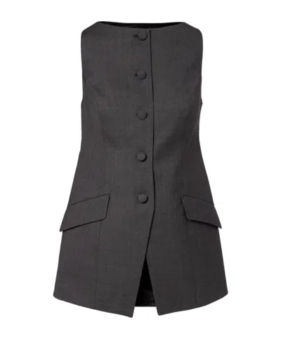 Rohe Button-front Vest In Black
