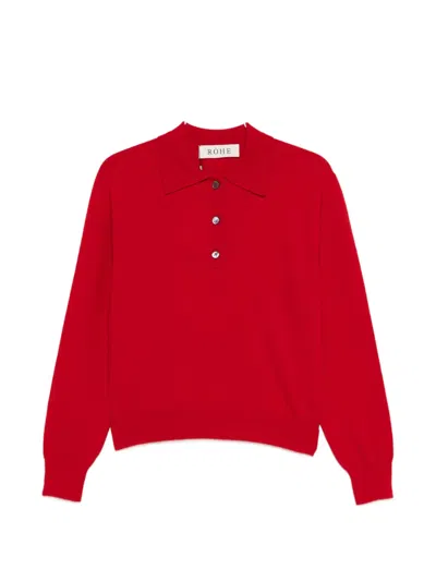 Rohe Button Polo Shirt In Red