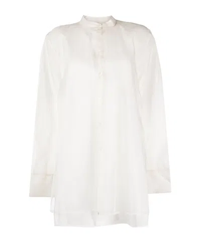 ROHE RÓHE BUTTON-UP LAYERED BLOUSE