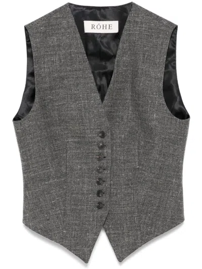 Rohe Button-up Waistcoat In Grey