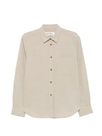 Rohe Button-fastening Chest-pocket Shirt In White