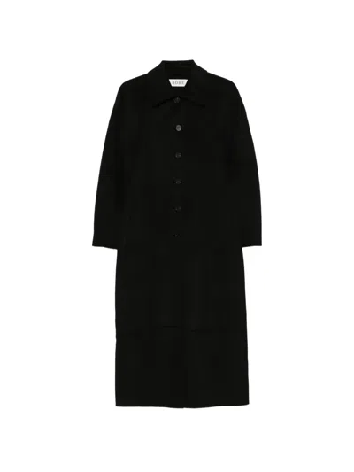 Rohe Button-fastening Spread-collar Coat In Black