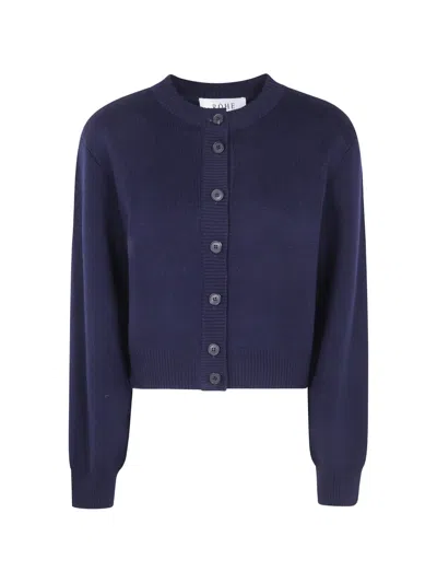 Rohe Sweater Statement Shoulder Cardigan In Animal Print