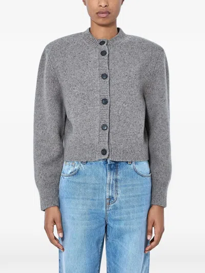 Rohe Button-up Knitted Cardigan In Gray
