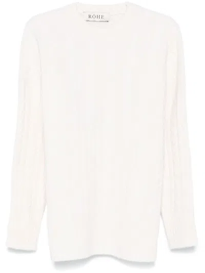 Rohe Cable-knit Sweater In White